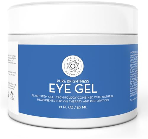Pure Body Naturals Age-Defying Eye Gel for Wrinkles and Circles, Eye Cream for Under Eye Bag Treatment, 1.7 Fl. Ounce