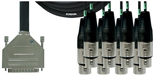 Cordial Intro Multicore D-Sub/Canonf 8 compartimentos, conector Rean, 5,0m