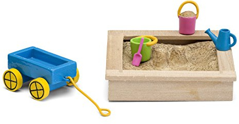 Lundby Maison de poupée - 60509600 - Boite à Sable et Jouet - Bleu/Rose/Vert