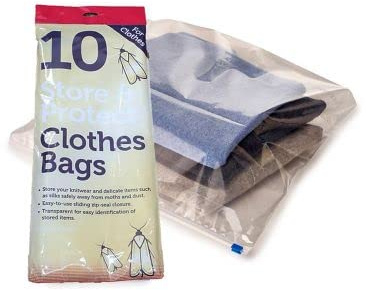 10 Lakeland Store & Protect Zip Seal Clothes Storage Bags – Protect From Dust & Moths 35cm x 45cm