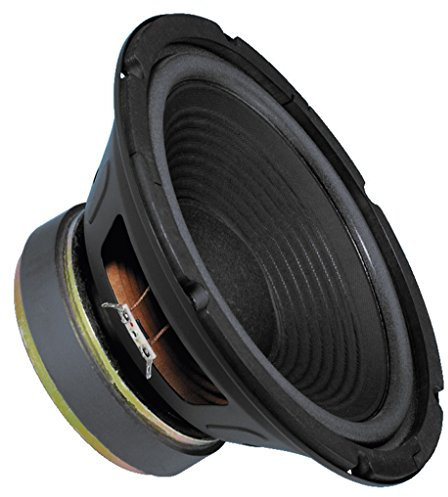 MONACOR SP-250P 10-inch Bass Speaker with Pole Core Bore, 100 Watt Rated Power and 8 Ohm Impedance, Bass Speaker with a Large Linear Deflection Capability - Black