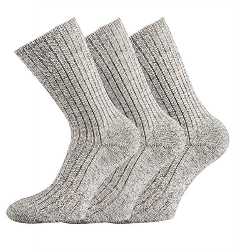 TippTexx 24 3 Paar Wollsocken 100% Wolle ohne Gummidruck im Abschlußrand mit ANTI-LOCH-GARANTIE (as3, numeric, numeric_43, numeric_46, regular, regular)