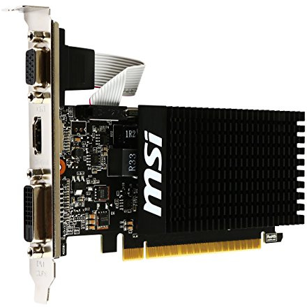 MSI NVIDIA GeForce GT710 equipped with GDDR3 2GB graphics board VD5931 GT710 2GD3H LP