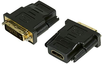 LogiLink HDMI zu DVI-D Adapter Digital (DVI Dual Link Belegung 24+1), unterstützt alle HDTV und HD ready Standards, 1 Stück
