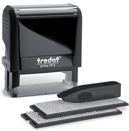 Trodat Printy 4911 Self Inking DIY Stamp Kit โ, Black, 3/4โ x 1-7/8โ