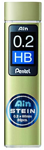 Pentel Ain STEIN C272W Feinmine, 20 Minen je Dose, 0.2 mm, Härtegrad HB (1 Dose)