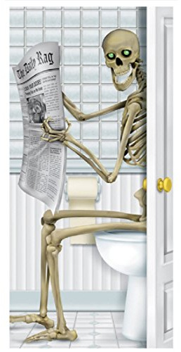 Beistle Skeleton Restroom Door Cover Party Accessory