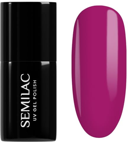 SEMILAC Gel Nail Polish 011 Purple Diamond - Full Coverage Gel Polish - Soak Off Easy To Use LED/UV Nail Lamp - Long Lasting Manicure and Pedicure up to 3 weeks