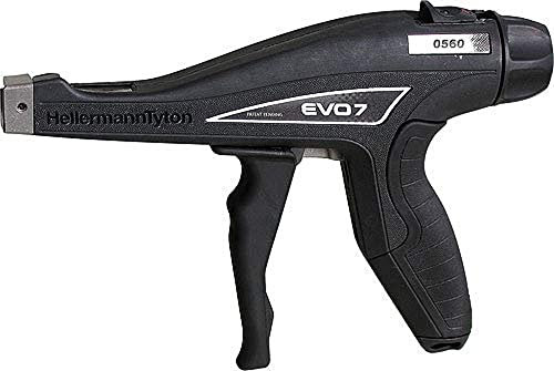 Hellermann Kabelbinderzange EVO7 (Zugkraft 20 N – 165 N, Kabelbinderpistole Arbeitsbereich 1,5 – 4,8 mm, max. Breite des Kabelbinders 4,8 mm) 486036