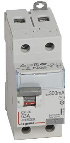 Interrupteur différentiel 2P 230V~ 63A type AC 300mA - 2 modules