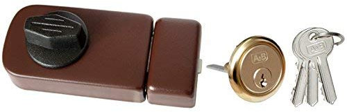Cerradura para buzón cierre adicional para puerta cierre adicional 50/60 exterior Cilindro Perilla marrón