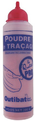 Poudre de traçage Rouge pour cordeau - 200 Gr - OUTIBAT