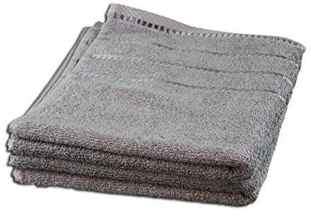 Gözze - Set de toallas de mano, 4 unidades, Berlin, Algodón, 50 x 100 cm - Gris antracita