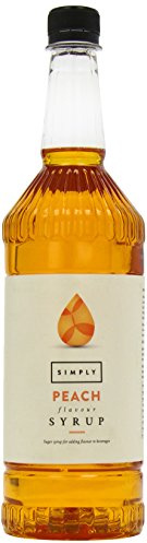 Simply Peach Syrup, Vegan & Nut Free Flavoured Syrup for Coffee, Cocktails & Baking (1 Litre)
