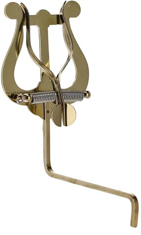 GEWA Marschnotenhalter Saxophon - Messing - Mittelgroße Lyra - 2 Drücker