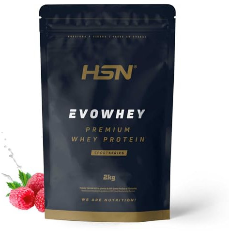 HSN Evowhey Protein | Frambuesa 2Kg = 67 Tomas por Envase Concentrado de Proteína de Suero | 100% Whey Protein Concentrate (WPC) | No-GMO, Vegetariano, Sin Gluten ni Soja