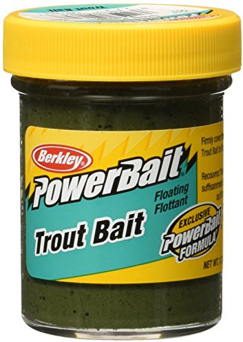 Berkley PowerBait Trout Bait, Green Pumpkin, Fishing Dough Bait, Scent Dispersion Technology, Irresistible Scent and Flavor, Moldable and Easy to Use