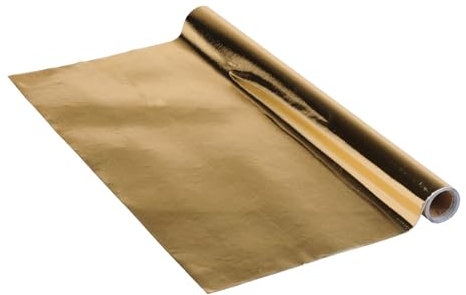 Venilia Klebefolie | Gold Gebürstet Metall-Optik | 67,5cm x 1,5m, Stärke 120μ | selbstklebende Möbel-Folie, Dekofolie, Tapete, Küchenfolie | PVC ohne Phthalate | Made in EU