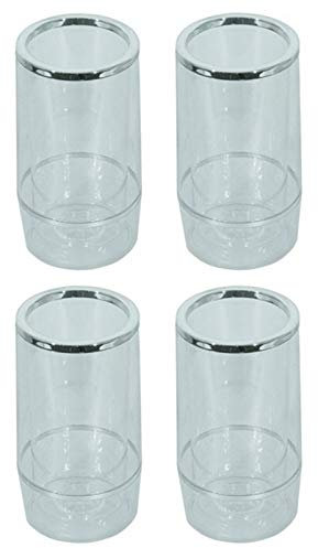 Flaschenkühler Acryl doppelwandig bruchsicher - 4 Stück