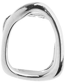 .iced-out. Enkel ihålig grill för tand, en storlek, silver, gummi, utan sten, mässing, utan sten