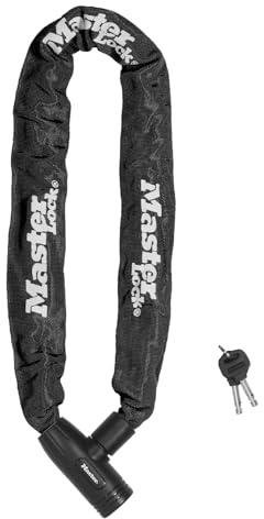 Master Lock Bike Chain Lock, Key, 90 cm Chain 8391EURDPRO - Use with Electric, Mountain, Road, Folding Bikes