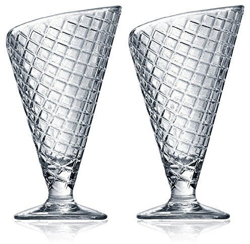 Bormioli Rocco Gelato Sundae Fruit Cream Dessert Ice Glassware Bowl Cone Shaped Glasses