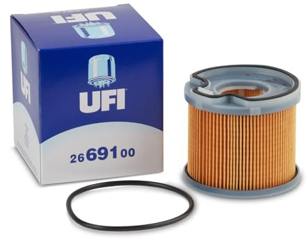 UFI Filters, Filtro Gasoil 26.691.00, Filtro de Combustible Diésel de Recambio, Apto para Coches, Apto para Modelos como Citroen, Fiat, Lancia, Peugeot y Suzuki