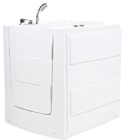 Home Deluxe Vasca da Bagno 'VITAL L' Liberamente - Freestanding, Angolare in Acrilico Sanitario - Vasca Da Bagno Free Standing con Alloggiamento in Acrilico