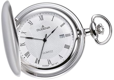 Dugena - 4288041 - Taschenuhr - weiß/silber