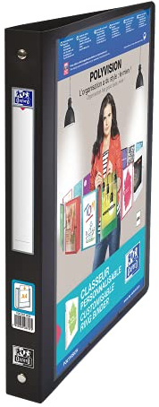 Elba Polyvision Ringbuch A4 Weiß / Schwarz / Rot / Blau, Sortiment, 1 Stück