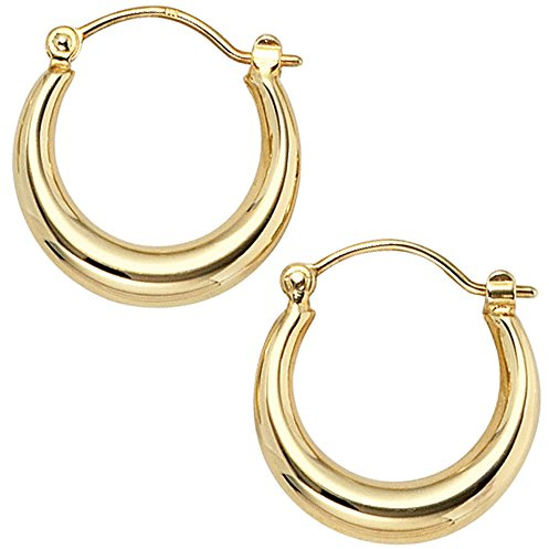 Jobo Damen-Creolen aus 8 Karat 333 Gold Durchmesser 15 mm