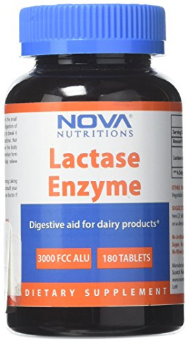 Nova Nutritions Lactase Enzyme 3000 FCC ALU 180 Tablets