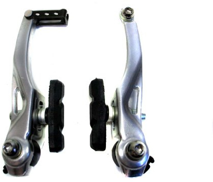 Raleigh - RKD431 - Alloy V Brake 110mm Arms in Silver with Brake Pads (Pair)