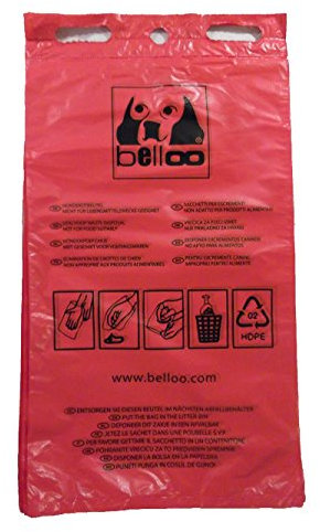 Belloo Kotbeutel Rot bedruckt,1000 Tüten, extra stark