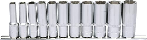 KS Tools 911.0611 3/8 sexkant-hylsa-sats, lång, 11-delars 8-19mm