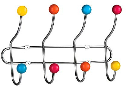 PREMIER Housewares 0509645 Appendiabiti da Parete, Sfere in Ceramica, 8 Ganci, Multicolore