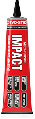 EVO-STIK Impact Adhesive, Multipurpose, High-Strength Adhesive, Bonds Instantly on Contact, Fast Drying, 30g Tube