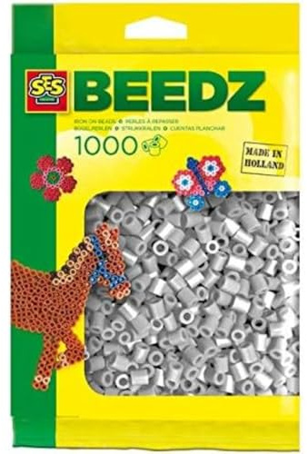 SES SES00716 - Perlen, 1000 Stück, grau