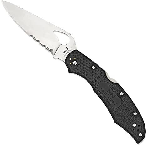 Spyderco Byrd Cara Cara 2 Lightweight Folding Knife, CombinationEdge