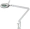 Lumeno LED Lupenleuchte 7218GR Lupenlampe mit 127 mm Echtglaslinse, Arbeitsplatzlampe, Kosmetiklampe, geeignet für Kosmetik, Bastler, Lesehilfe Vergrößerungslampe, 8 Dioptrien Grau