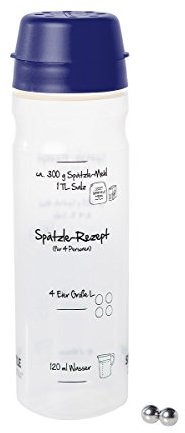 Spätzle-Shaker (MARINE) für 4 Portionen selbstgemachte Spätzle (875ml) Das patentierte Original Eine praktische Erfindung für turboschnelles Spätzle machen Made in Germany
