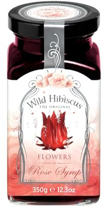 Wild Hibiscus Flower Wilde Hibiskusblüten in Rosen-Sirup, 1er Pack (1 x 350 g)