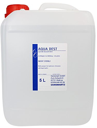 4 x Aqua Dest 5 L destilliertes Wasser