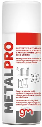 MagazziniGM METALPRO, Spray Protettivo Antigraffio e Antiossidante per Metalli, Effetto Semi Lucido, Barriera Idrorepellente, Rivestimento UV, 400ml (1)