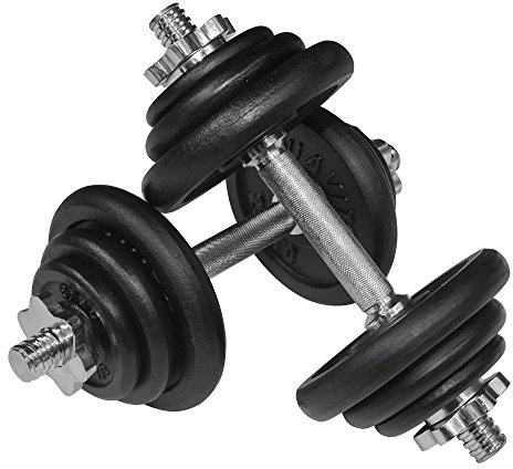 VIAVITO 20kg Black Cast Iron Dumbbell Set