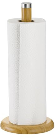 kela Portarotolo da cucinain piedi, anche per rotoli spessi, portarotolo in carta alto 32 cm, KATANA, bambù