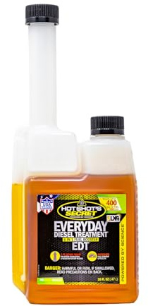 Hot Shot’s Secret Everyday Diesel Treatment EDT 16 oz Squeeze – Treats 400 Gallons – 6-in-1 Diesel Fuel Additive, Injector and Fuel System Cleaner, Boosts Cetane