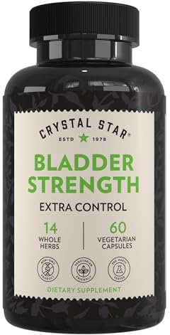 Crystal Star Bladder Strength (60 Capsules) – Herbal Urinary Tract Health and Extra Strength Bladder Control Supplement, Cranberry Extract, Pumpkin Seed Extract, Plantain and Wild Yam Root, Non-GMO