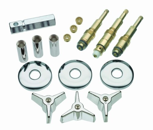 DANCO Bathtub and Shower 3-Handle Remodel/Rebuild Trim Kit for American Standard Colony Faucets | Cross-Arm Handle | 9C-23H, 9C-23C, 11C-1D | Chrome (39614)