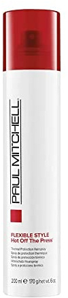 Paul Mitchell Hot Off The Press Heat Protectant, Humidity Resistance, Flexible Hold + Natural Finish, For All Hair Types, 6 oz